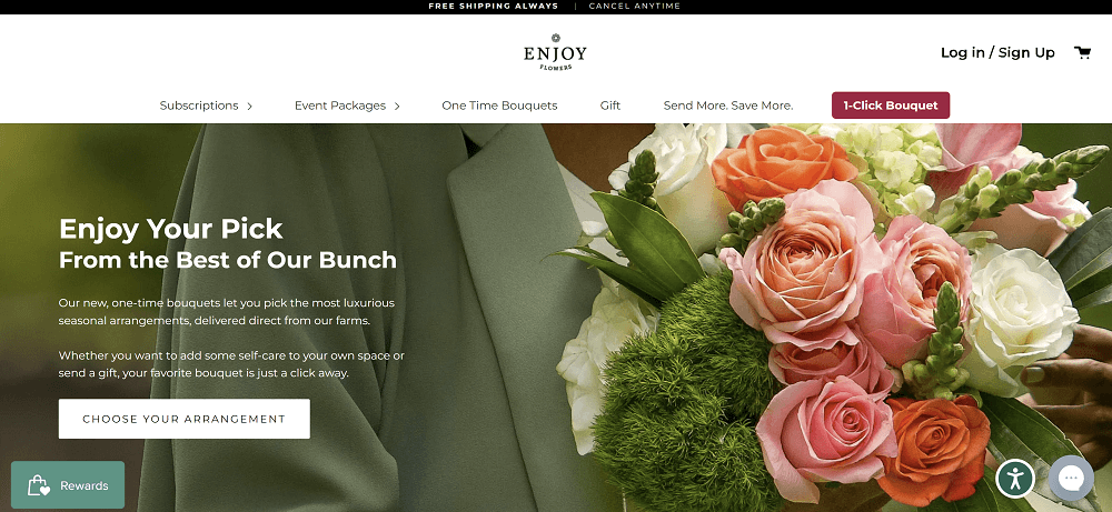 Enjoy Flowers Online Shopping Experience