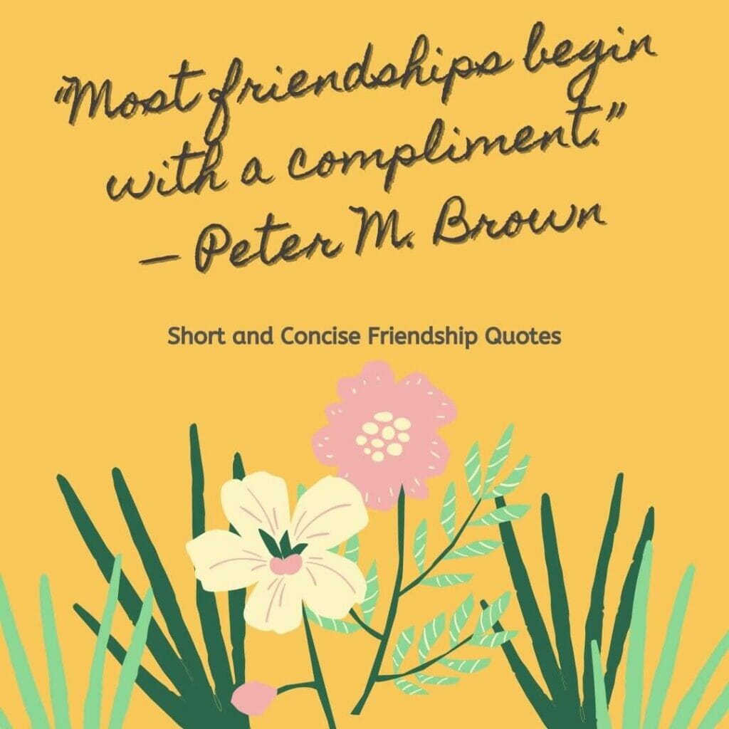Short and Concise Friendship Quotes