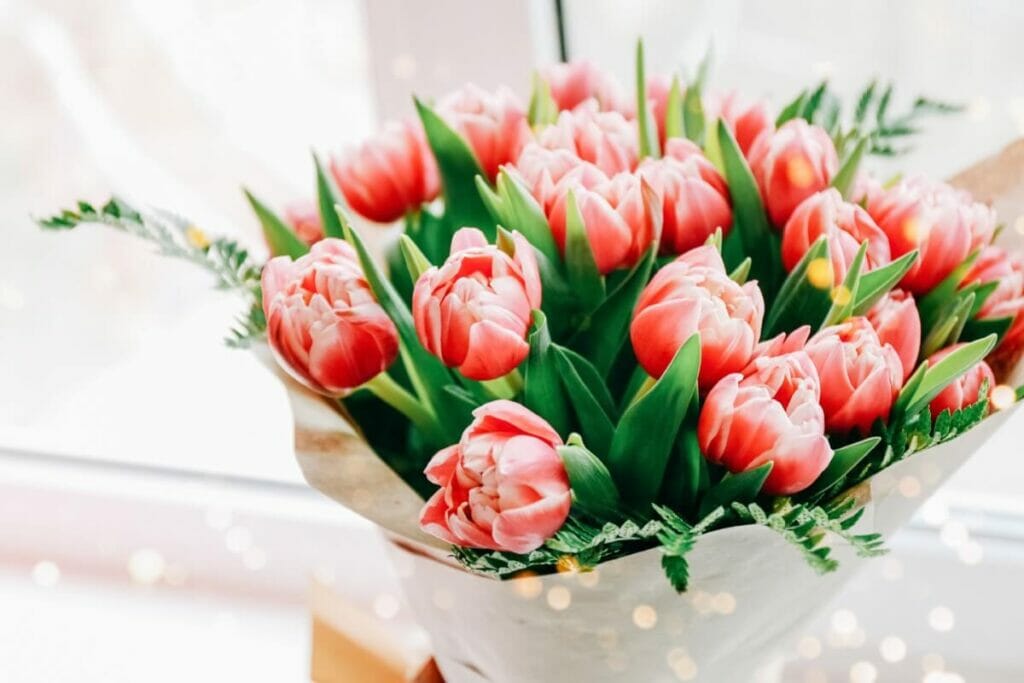 Tulips are a popular type of flower to gift to a girlfriend