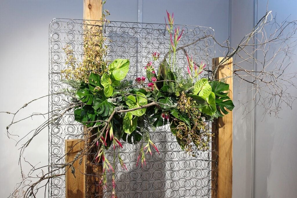 An Ikebana inspired floral design taken at the Melbourne flower show in Australia