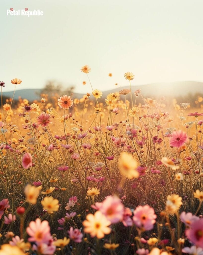 A wildflower meadow in full bloom
