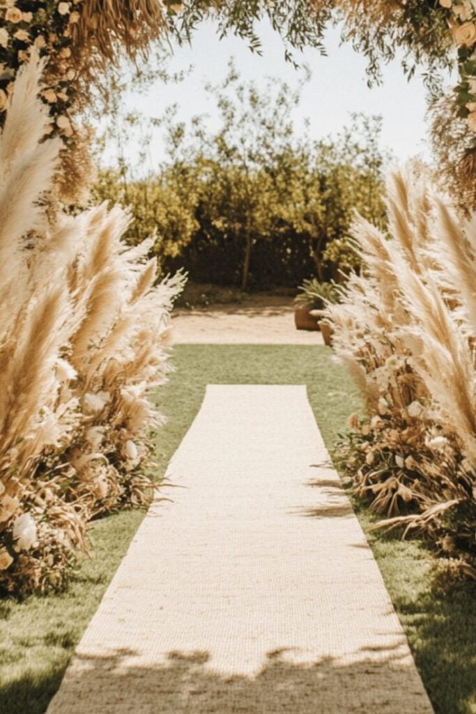 Rustic Wedding Flower Aisle Charm Meets Boho Chic