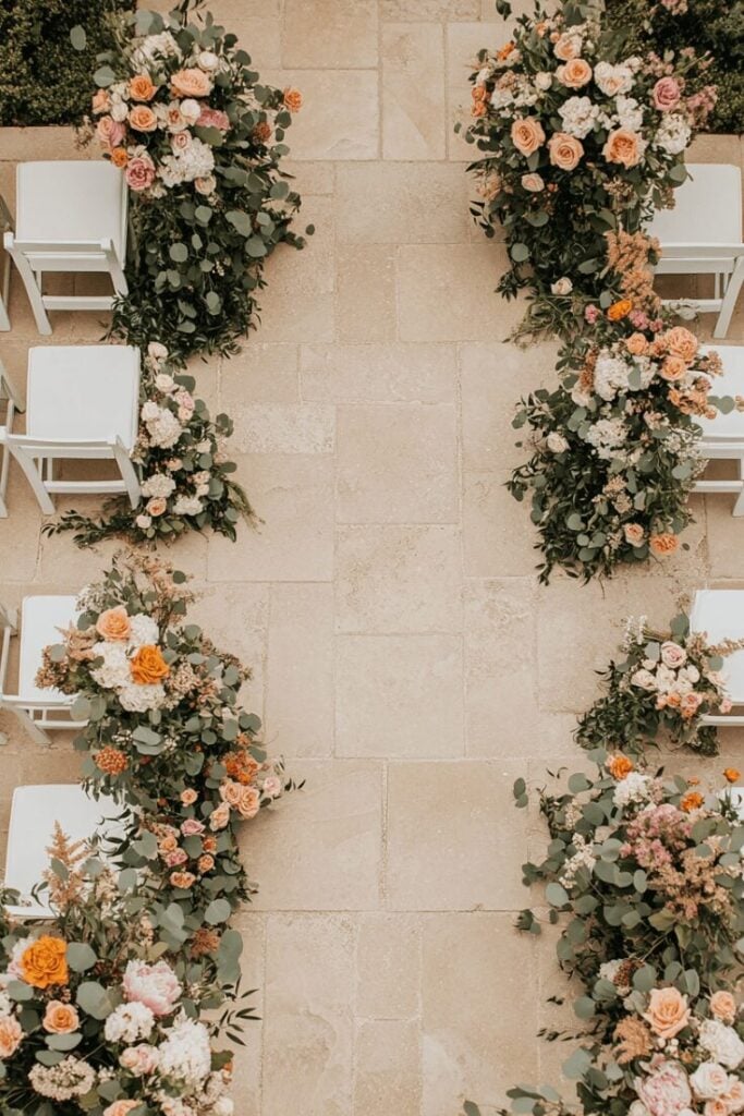 Eucalyptus Wedding Aisle Elegance