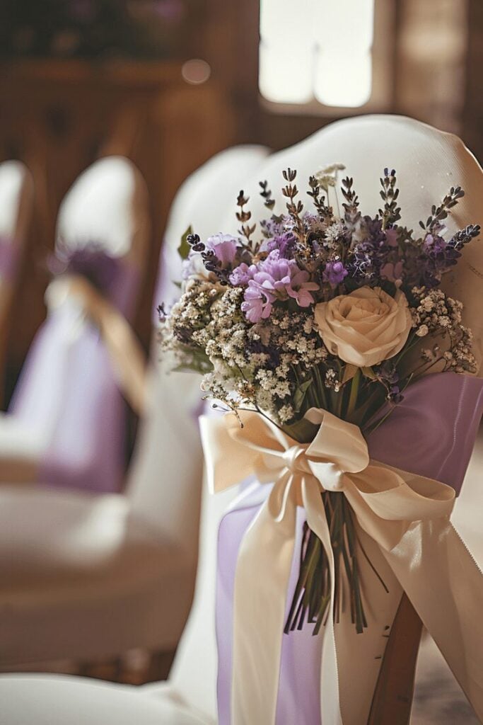 Lavender Grace for a Charming Wedding Flower Aisle