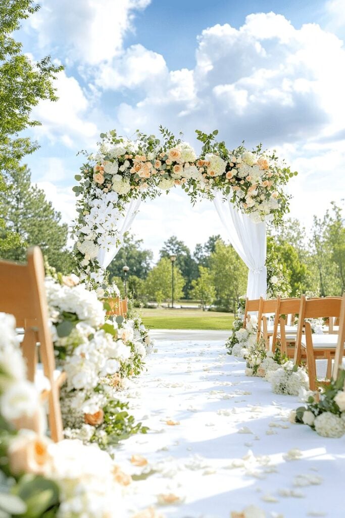Outdoor Wedding Flower Elegance Under the Sky