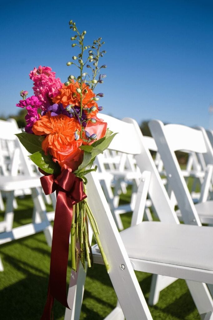 Bold Tropical Wedding Aisle Floral Flair