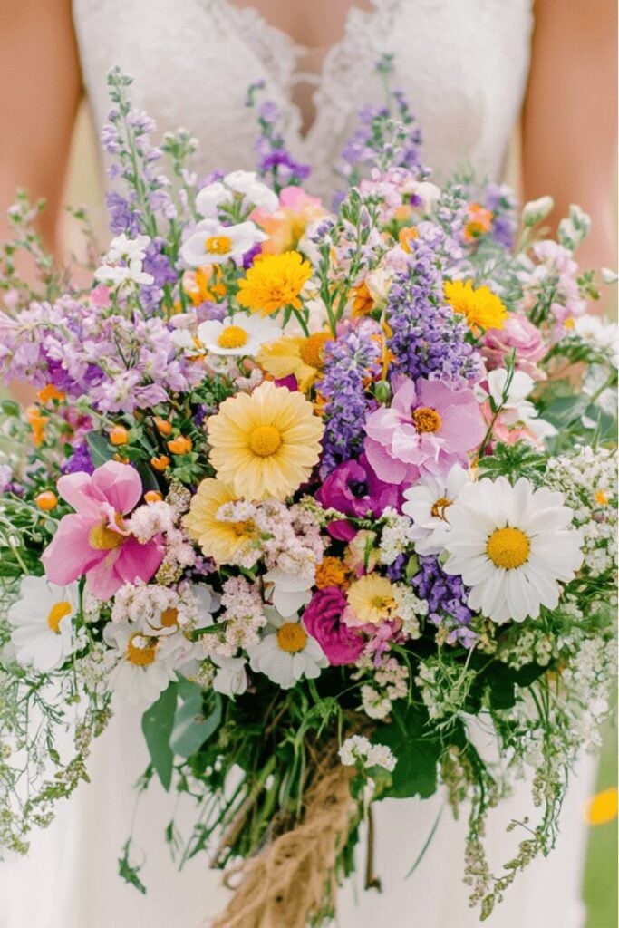 Whimsical Meadow Cascade Wedding Bouquet