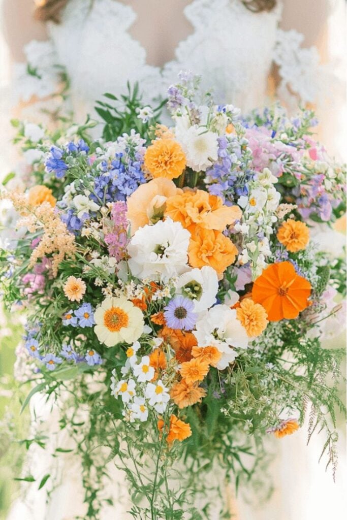 Springtime Bliss Cascade Bridal Bouquet